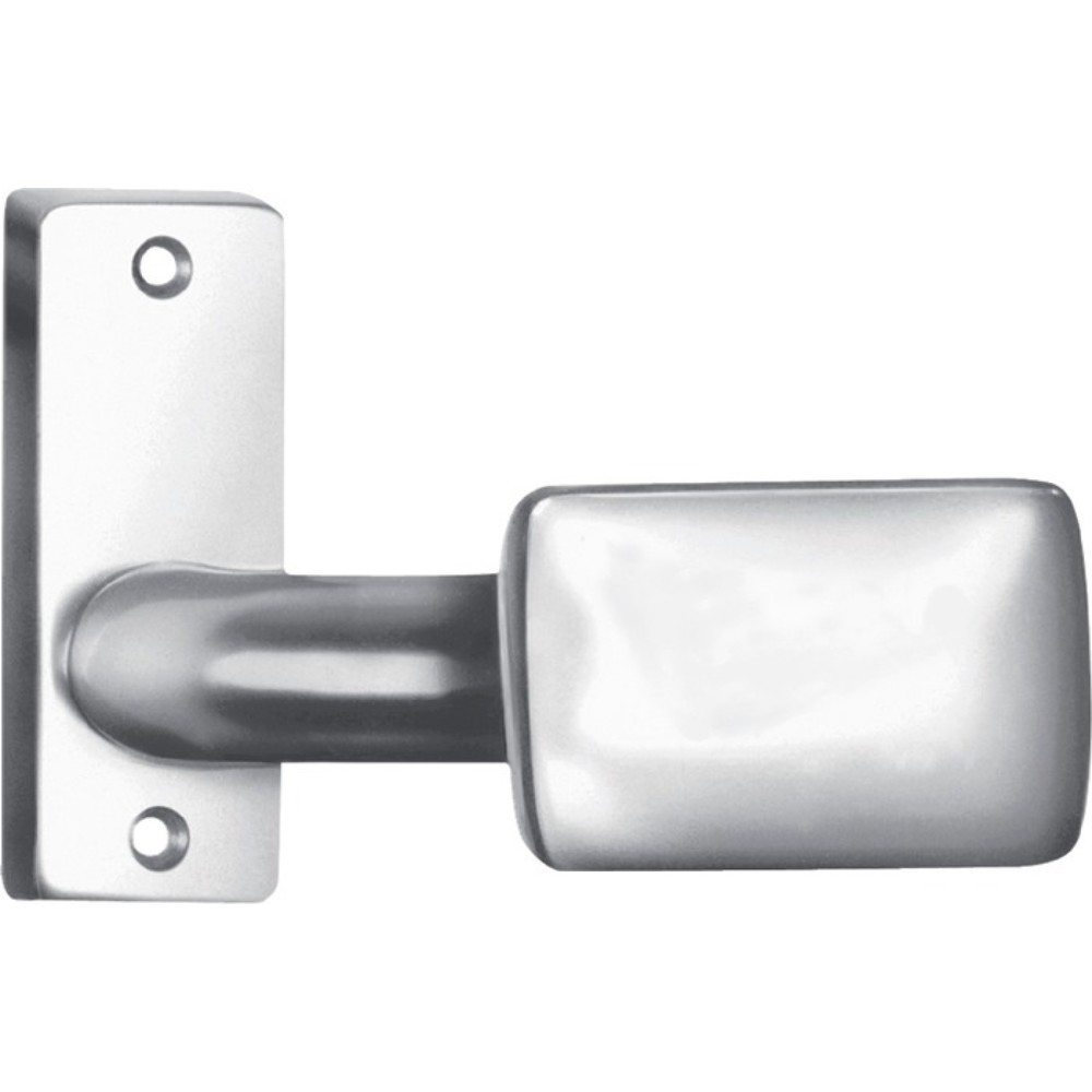 Produktabbildung: AMF Türknopf 485, gekröpft käntig fest, Leichtmetall F1 / naturfarbig, Breite 65 mm Höhe 44 mm