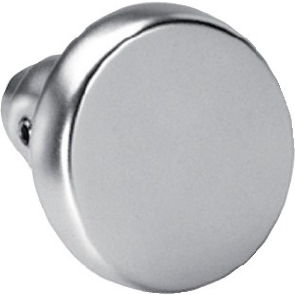 Produktabbildung: AMF Türknopflochteil 477L, gerade rund, Leichtmetall F1 / naturfarbig, 50 mm