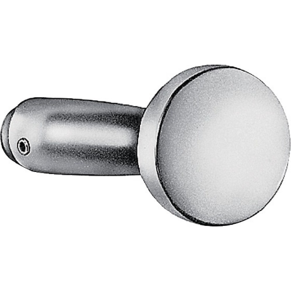 Produktabbildung: AMF Türknopflochteil 478L, gekröpft rund, Leichtmetall F1 / naturfarbig, 60 mm