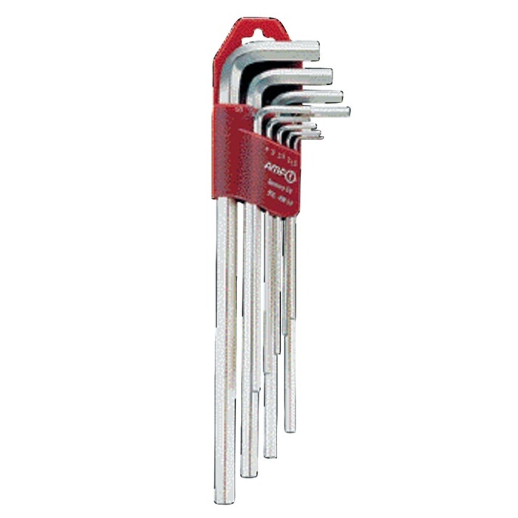 Produktabbildung: Winkelschraubendrehersatz 911L-HM9D 9-teilig Kunststoffhalter SW 1,5-10 mm