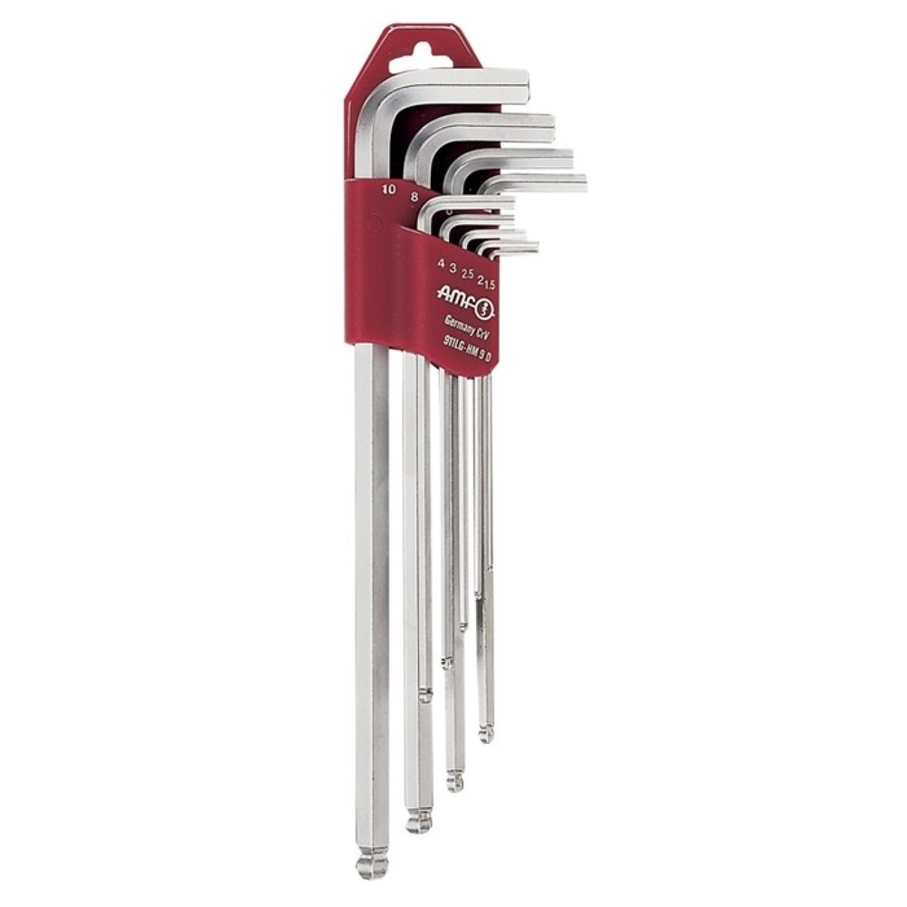 Produktabbildung: Winkelschraubendrehersatz 911LG-HM9D 9-teilig Kunststoffhalter SW 1,5 - 10 mm