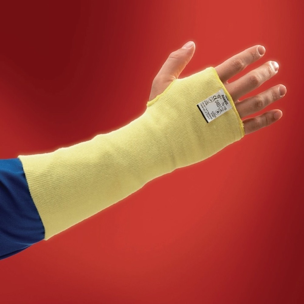 Produktabbildung: Ansell Armschützer HyFlex® 70-110, 254 mm gelb