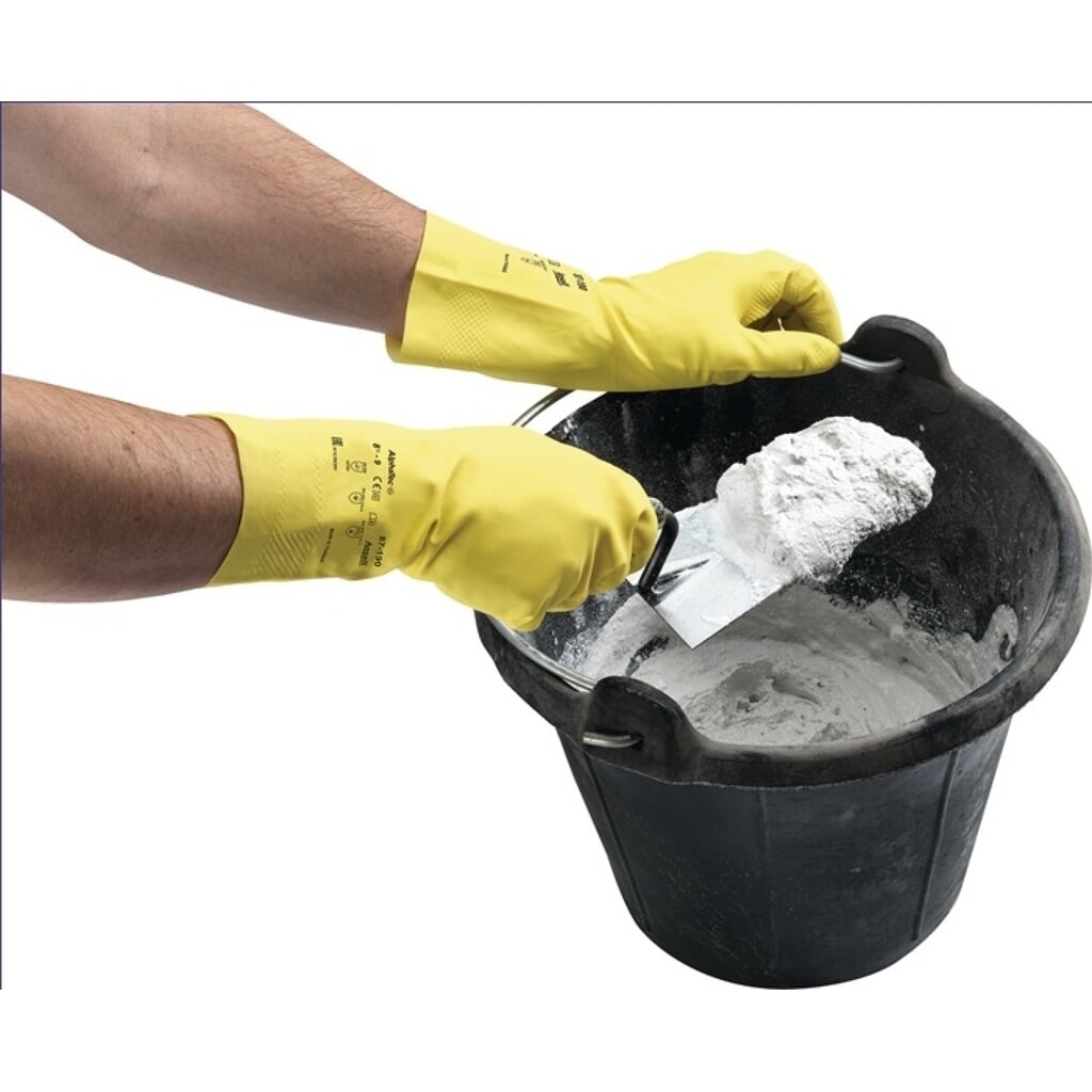 Produktabbildung: Ansell Chemikalienhandschuhe AlphaTec 87-190, Größe 7,5-8 gelb