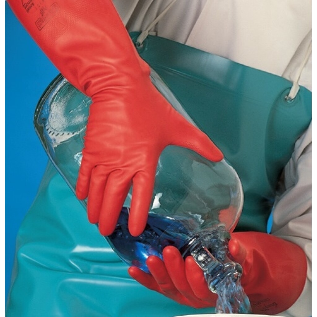 Ansell Chemikalienhandschuhe AlphaTec Sol-Vex 37-900, Größe 10 rot, EN 388, EN 374, ISO 9001 Produktabbildung Nr. 2: Ansell Chemikalienhandschuhe AlphaTec Sol-Vex 37-900, Größe 10 rot, EN 388, EN 374, ISO 9001