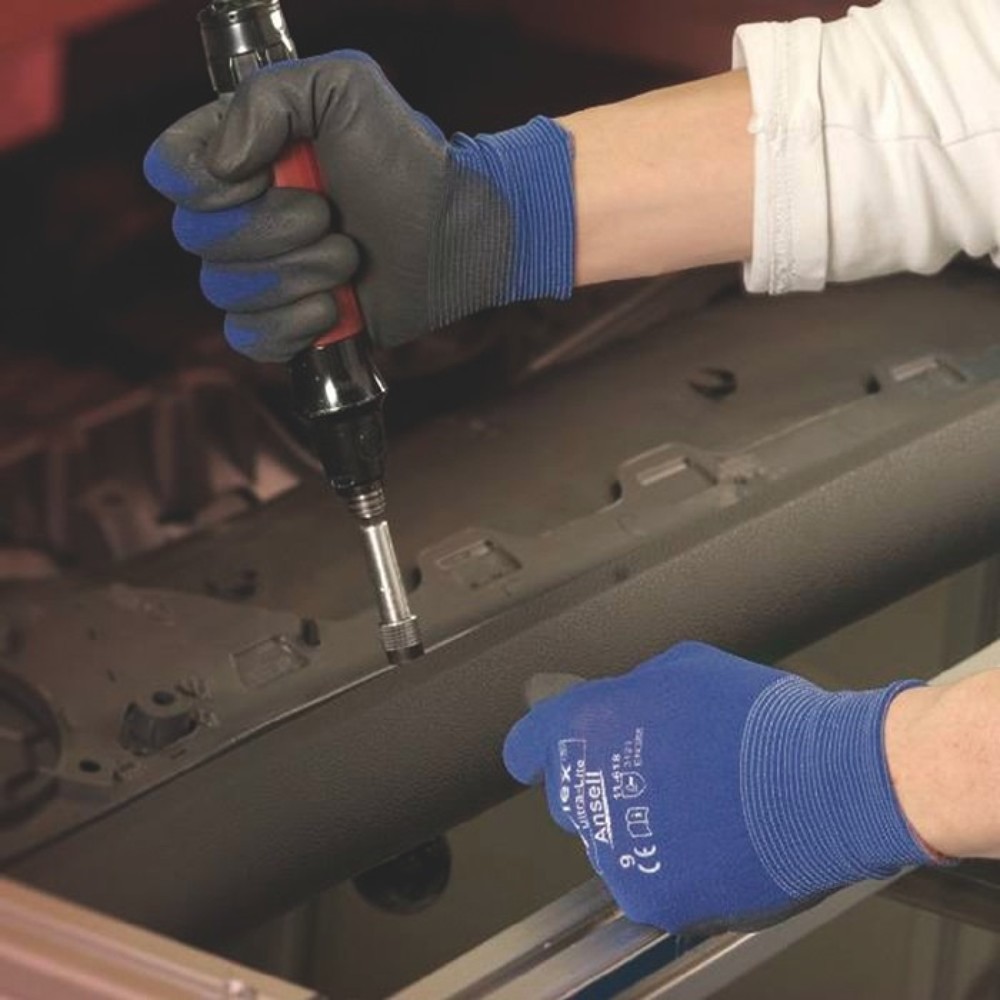 Produktabbildung Nr. 2: Ansell Handschuhe HyFlex® 11-618, Größe 11 blau/schwarz, EN 388 PSA-Kategorie II