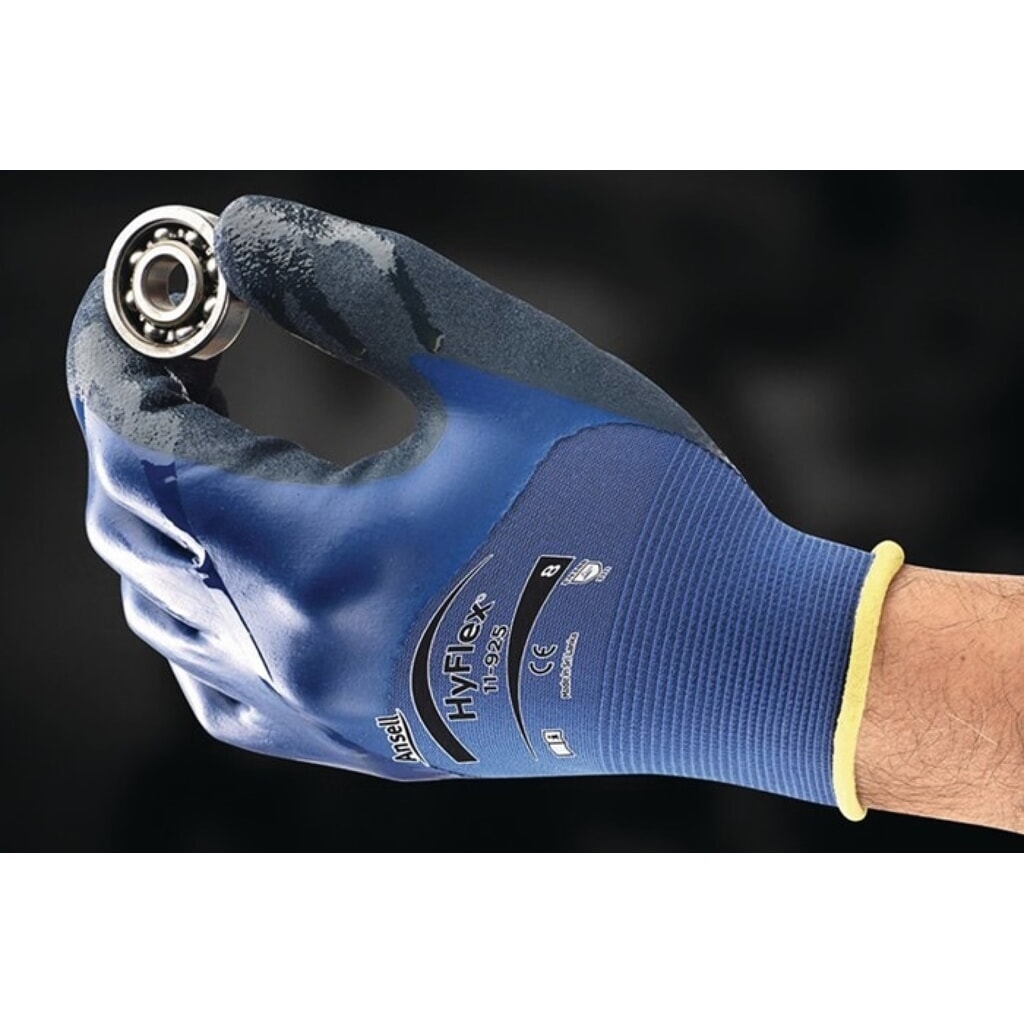 Ansell Handschuhe HyFlex® 11-925, Größe 11 blau, EN 388 PSA-Kategorie II Produktabbildung: Ansell Handschuhe HyFlex® 11-925, Größe 11 blau, EN 388 PSA-Kategorie II