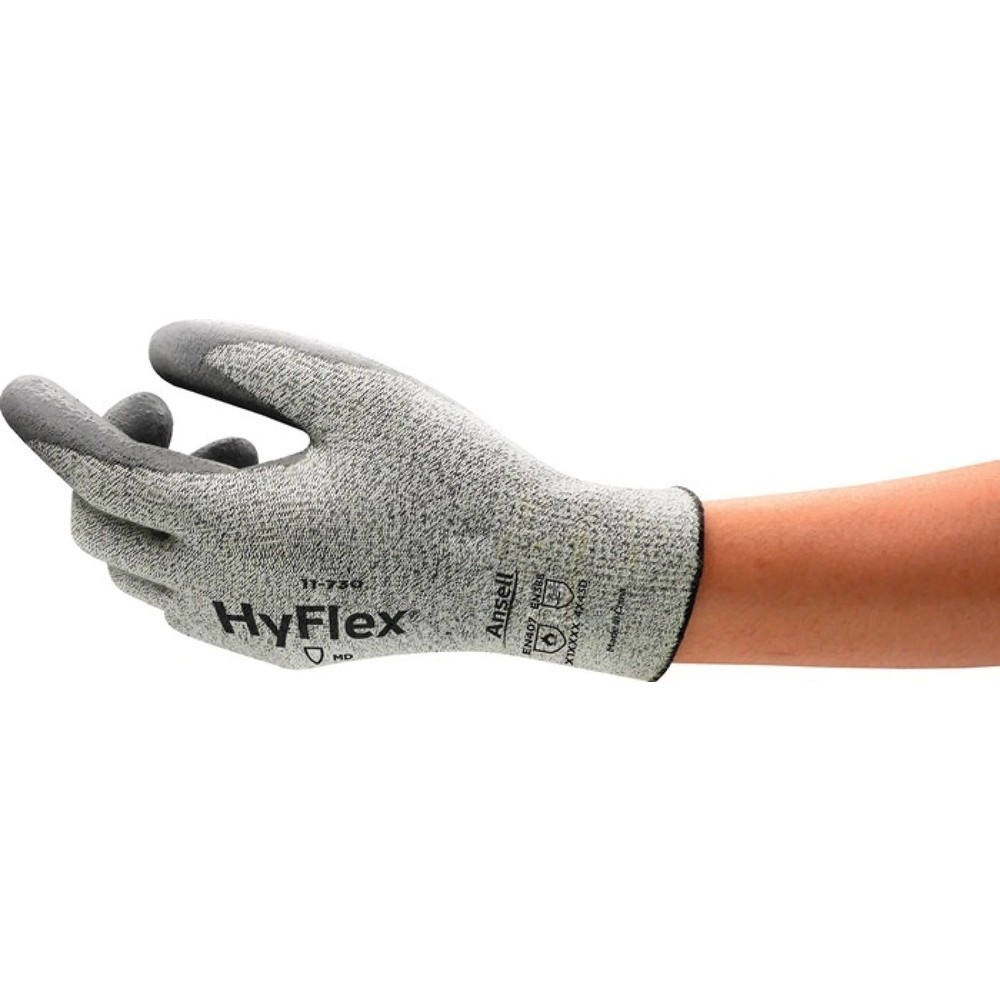 Produktabbildung: Ansell Schnittschutzhandschuhe HyFlex® 11-730, Größe 9 grau, EN 388 PSA-Kategorie II