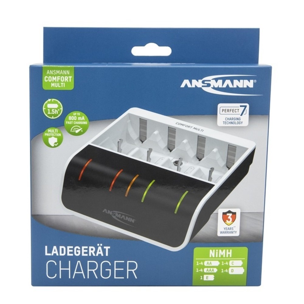 Produktabbildung Nr. 4: ANSMANN Schnellladegerät NiBC-ComfortMulti-USB-cb, mit USB-Eingang, 1,2 V NiMH