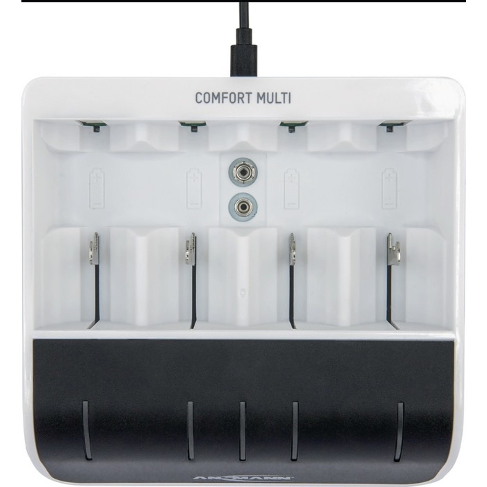 Produktabbildung Nr. 1: ANSMANN Schnellladegerät NiBC-ComfortMulti-USB-cb, mit USB-Eingang, 1,2 V NiMH
