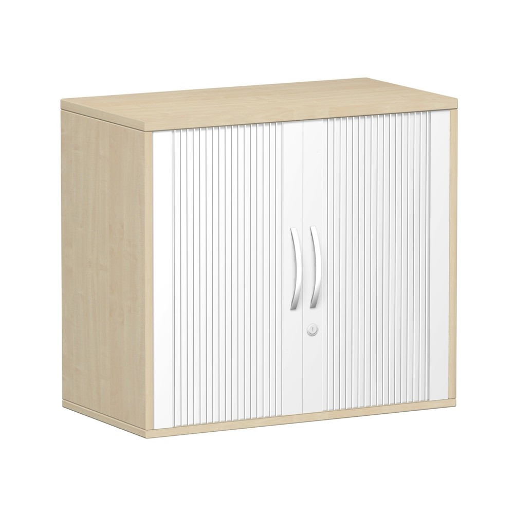 Produktabbildung: Anstell-Querrollladenschrank Lissabon, 2 OH, Ahorn