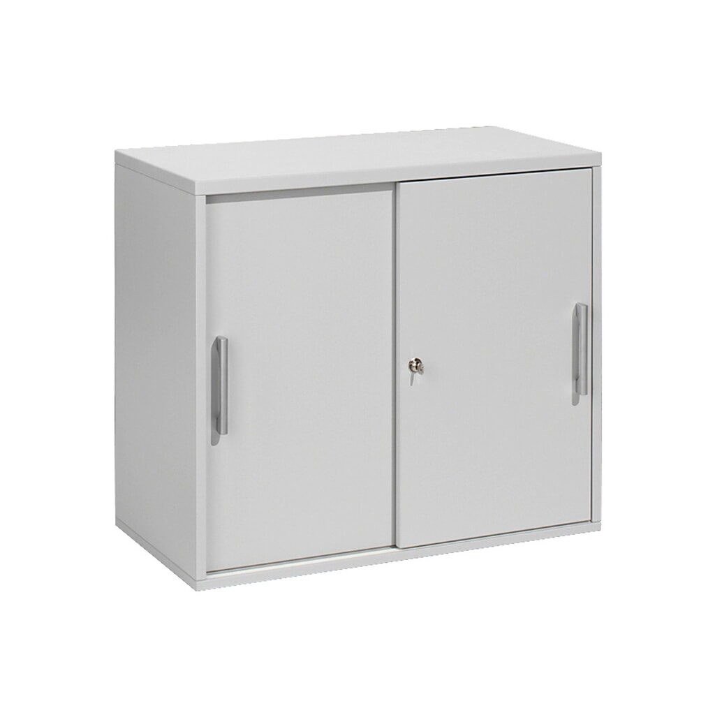 Anstell-Schiebetürschrank Profi, Breite 800 mm, lichtgrau Produktabbildung: Anstell-Schiebetürschrank Profi, Breite 800 mm, lichtgrau