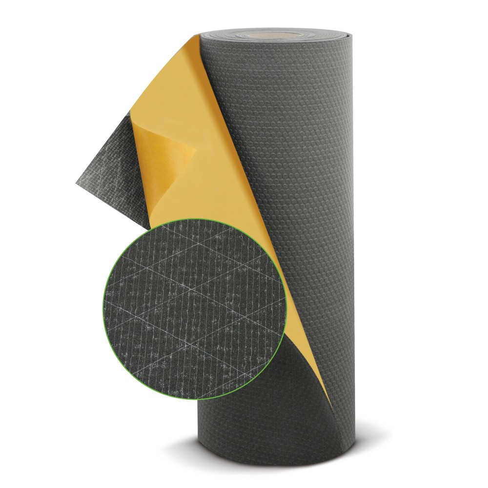 Produktabbildung: Anti-Rutschmatte Black Cat, genoppt, Kleberücken, Breite 450 mm