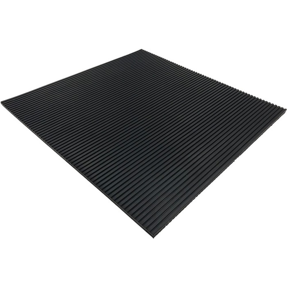 Produktabbildung: Antivibrationsmatte, schwarz NR/SBR, Breite 0,5 m Länge 0,5 m Dicke 10 mm, ohne Gewebeeinlage