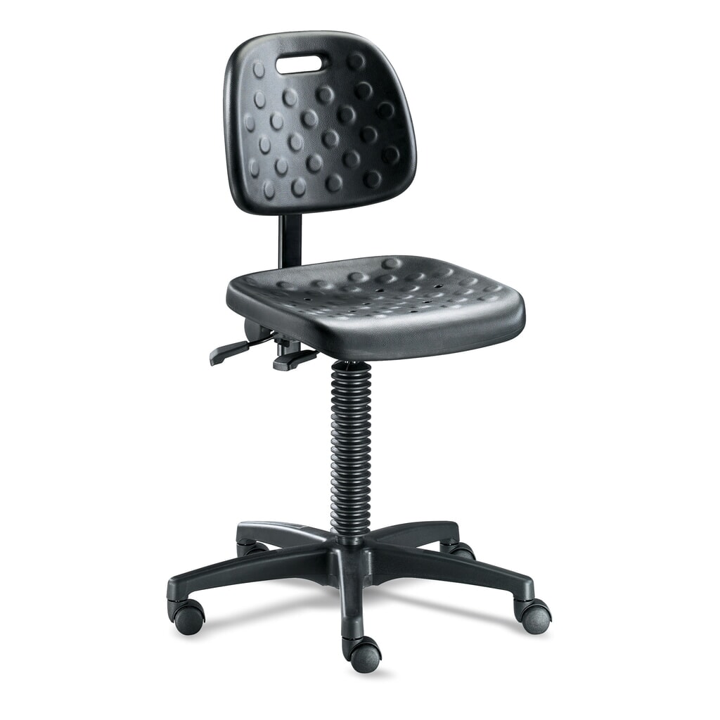 Arbeitsdrehstuhl Strength, atmungsaktiv, ergonomisch, Sitzhöhe 450-650 mm, Rollen, schwarz Produktabbildung: Arbeitsdrehstuhl Strength, atmungsaktiv, ergonomisch, Sitzhöhe 450-650 mm, Rollen, schwarz