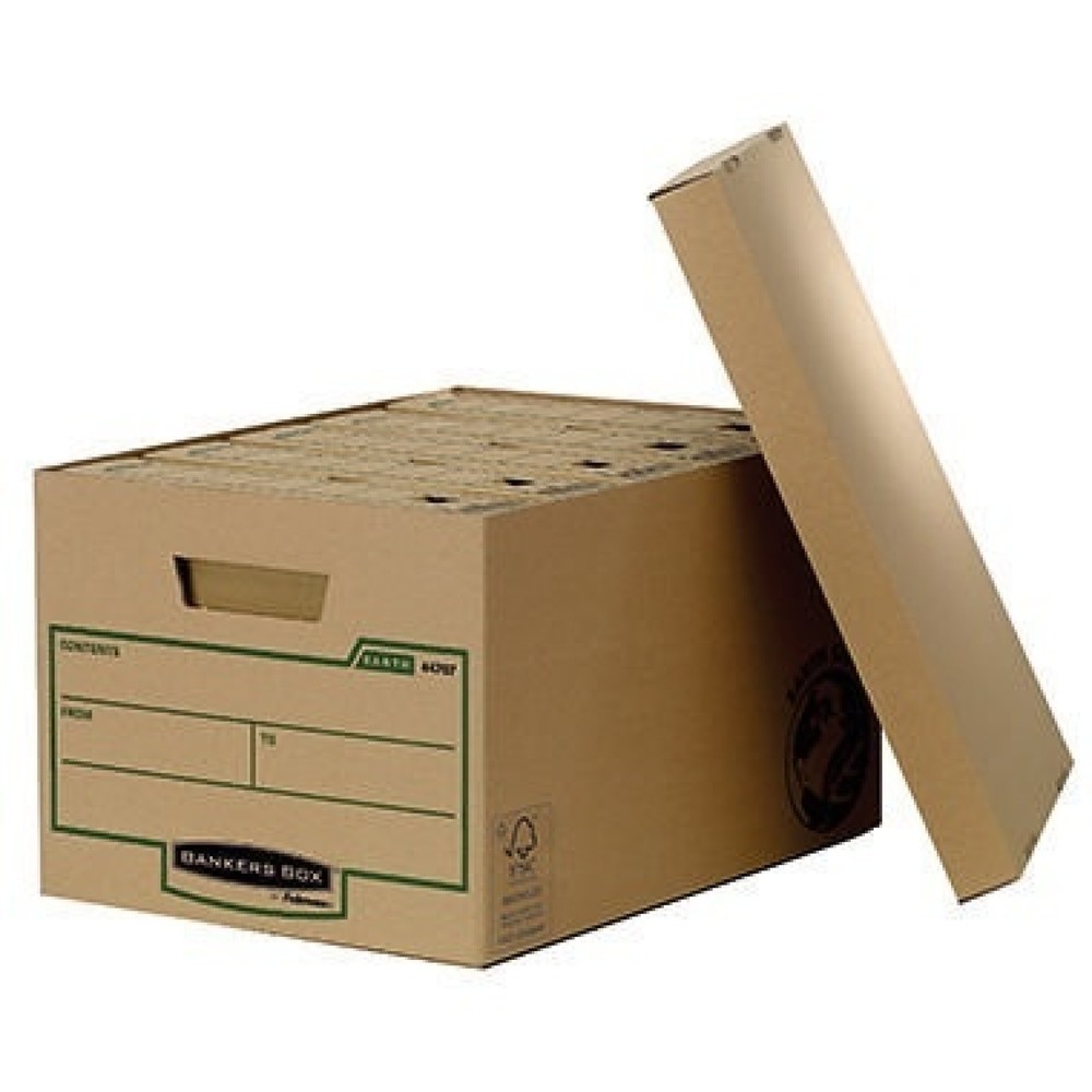 Archivbox 2-wellig, 575x375x320mm, Qual. 2.20 EB, braun