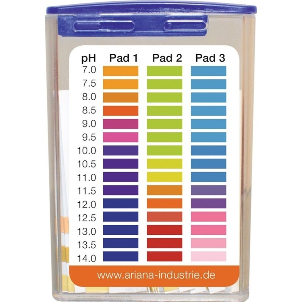 Produktabbildung: ARIANA Messstäbchen TRGS 611, 7,0-14,0 °dH, ph-Wert, Dose, 100 St.
