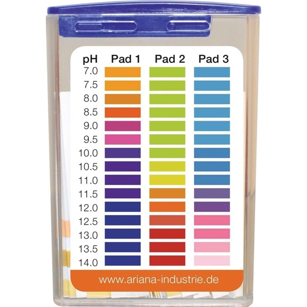 ARIANA Messstäbchen TRGS 611, 7,0-14,0 °dH, ph-Wert, Dose, 100 St. Produktabbildung: ARIANA Messstäbchen TRGS 611, 7,0-14,0 °dH, ph-Wert, Dose, 100 St.
