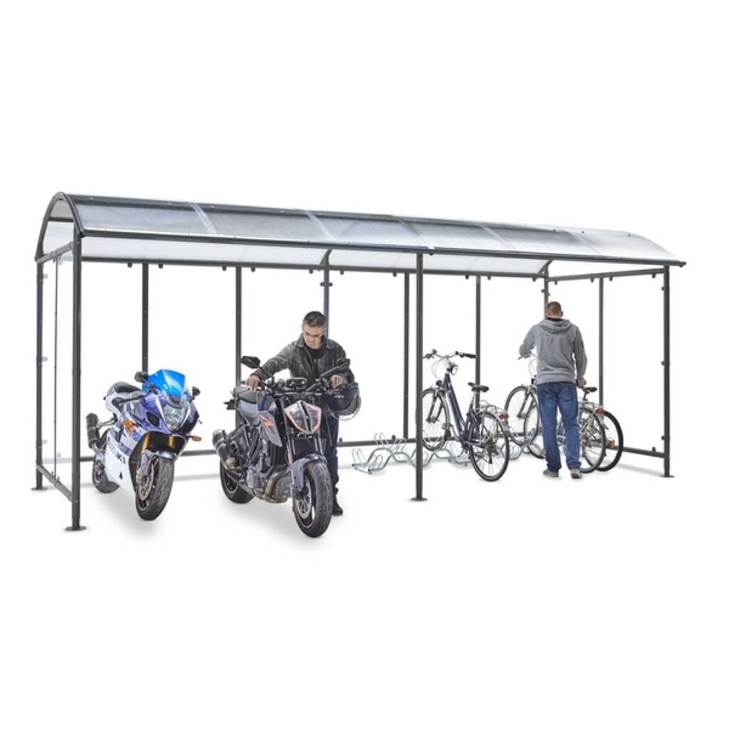 MOTTEZ Fahrradüberdachung zur Befestigung auf dem Basisunterstand Produktabbildung Nr. 2: MOTTEZ Fahrradüberdachung zur Befestigung auf dem Basisunterstand