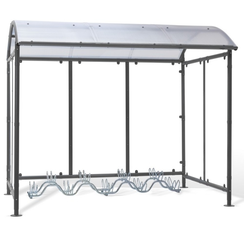 Produktabbildung Nr. 3: MOTTEZ Unterstand für 6 Fahrräder und 2 Scooter, Motorräder