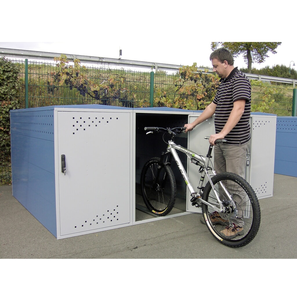 Fahrradgarage komplett, HxBxT 1.250 x 800 x 2.050 mm Produktabbildung Nr. 3: Fahrradgarage komplett, HxBxT 1.250 x 800 x 2.050 mm
