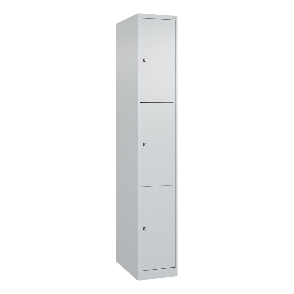 Produktabbildung Nr. 9: C+P Schließfachschrank Classic PLUS, 1 Abteil, HxBxT 1.850 x 300 x 500 mm, lichtgrau, lichtgrau, 3 Fächer, Zylinderschloss