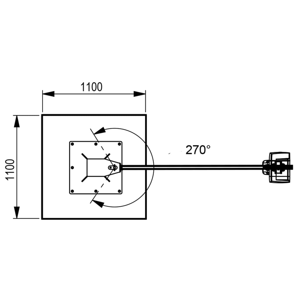 Produktabbildung Nr. 5: Brinkmann mobiler Säulenschwenkkran mit Aluminium Ausleger, ABUS Kettenzug, Tragfähigkeit 125 kg, Ausladung 2 m