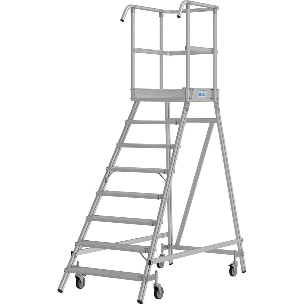 KRAUSE® STABILO Podesttreppe, 1-seitig, verfahrbar, Standhöhe 1,90 m Produktabbildung Nr. 9: KRAUSE® STABILO Podesttreppe, 1-seitig, verfahrbar, Standhöhe 1,90 m
