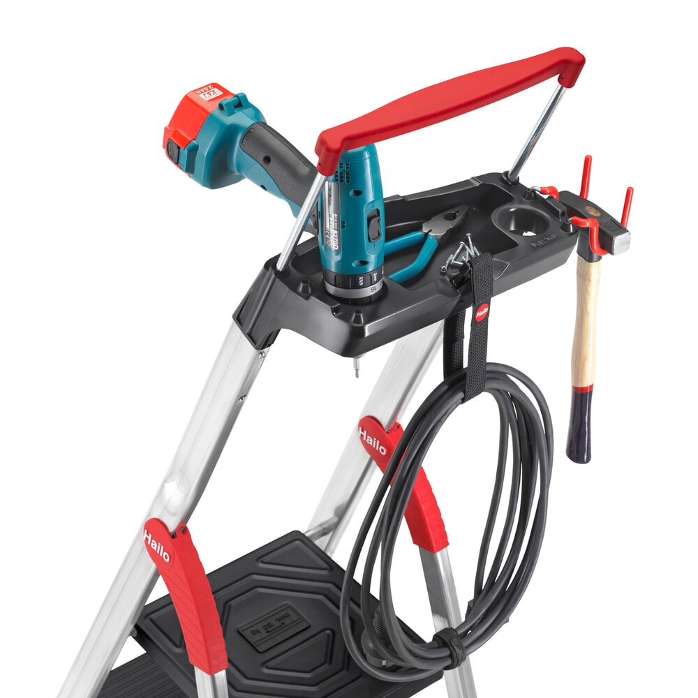 Produktabbildung Nr. 2: Hailo Stufen-Stehleiter L100 TopLine, Standhöhe 0,63 m