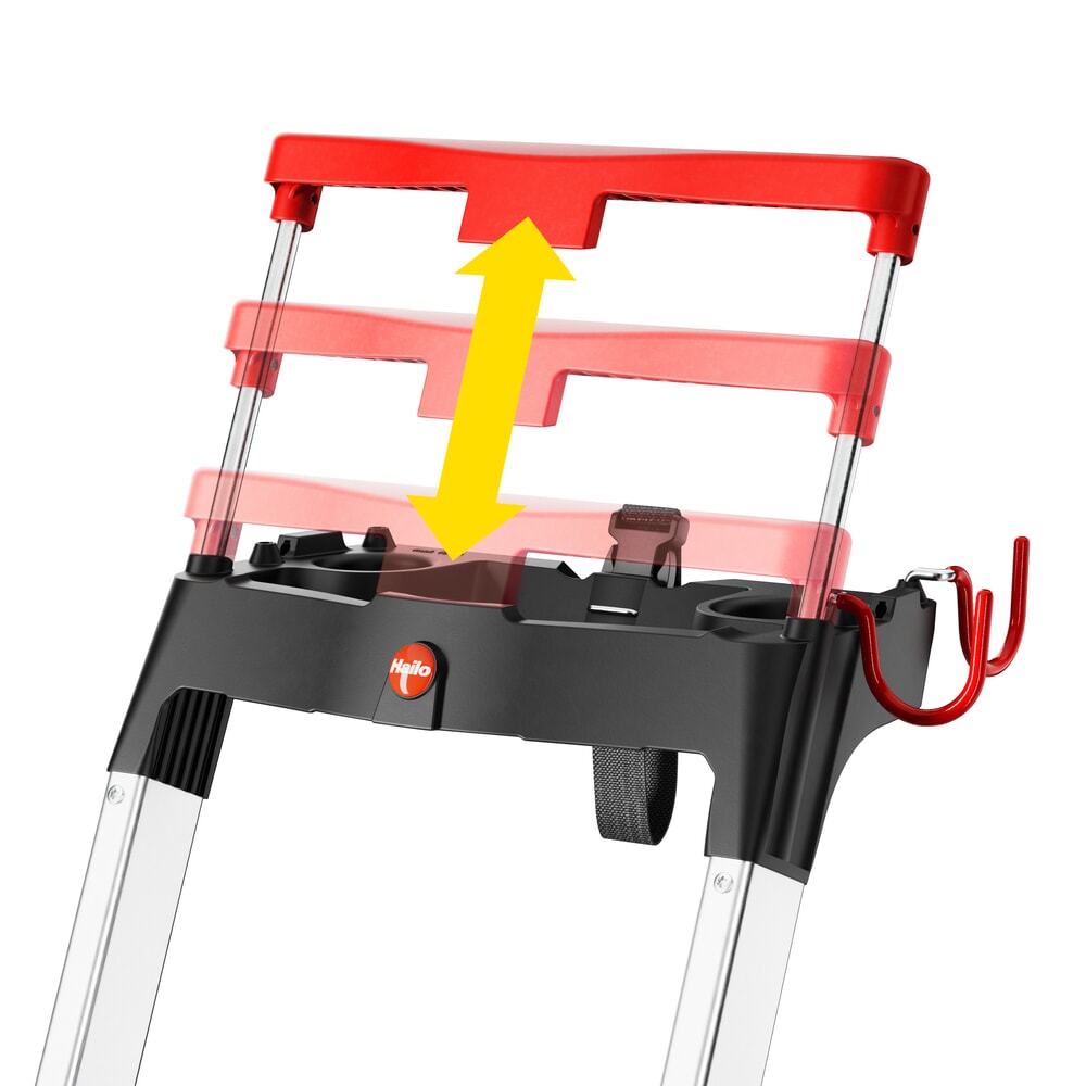 Produktabbildung Nr. 5: Hailo Stufen-Stehleiter L100 TopLine, Standhöhe 0,63 m