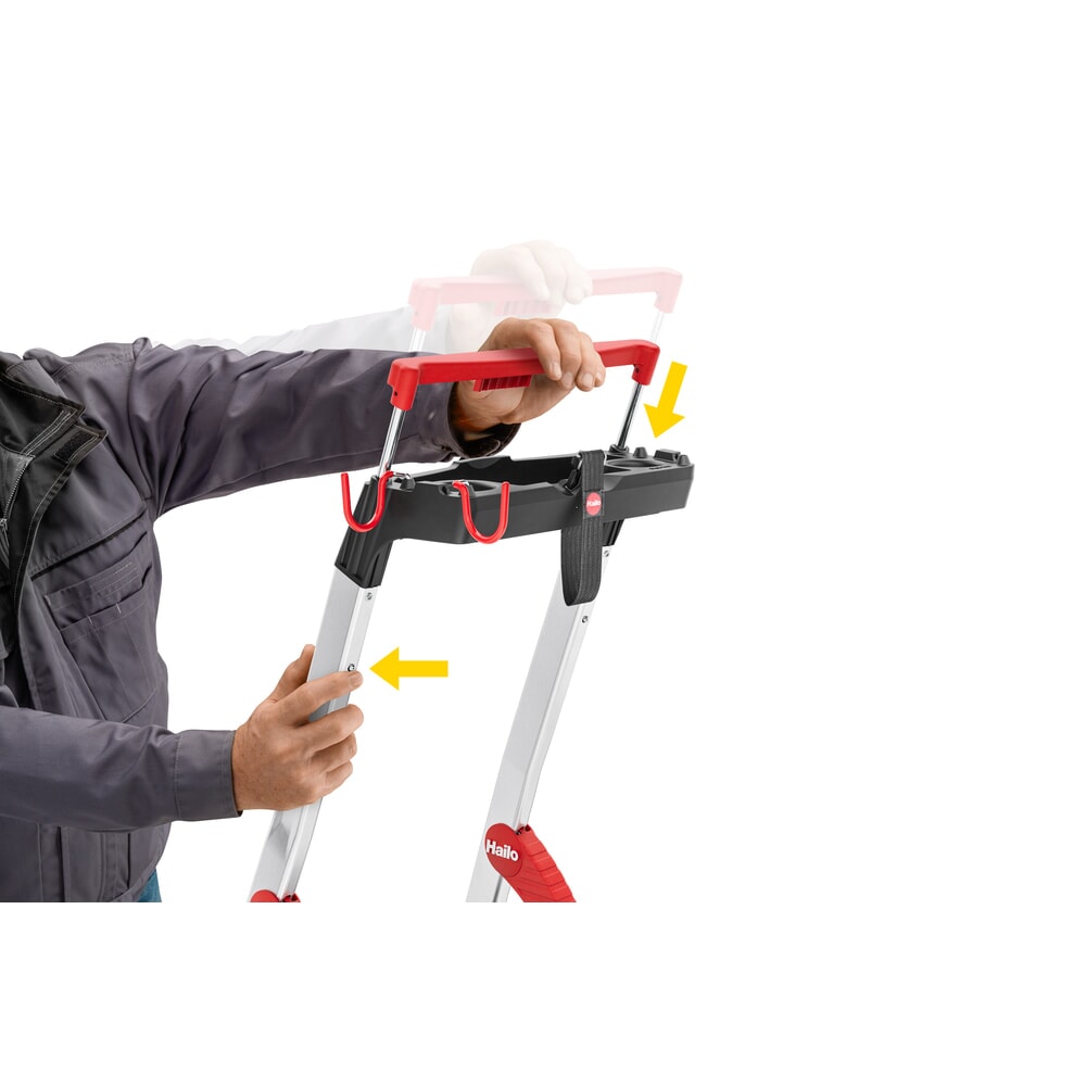 Produktabbildung Nr. 6: Hailo Stufen-Stehleiter L100 TopLine, Standhöhe 0,63 m