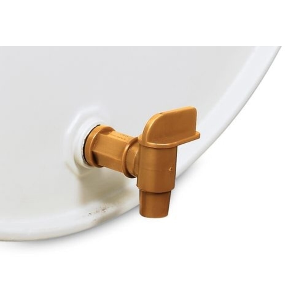 Produktabbildung: Denios Fasshahn aus Polyethylen, geeignet für ätzende und aggressive Chemikalien FH 1, Gewinde-Ø 3/4 Zoll