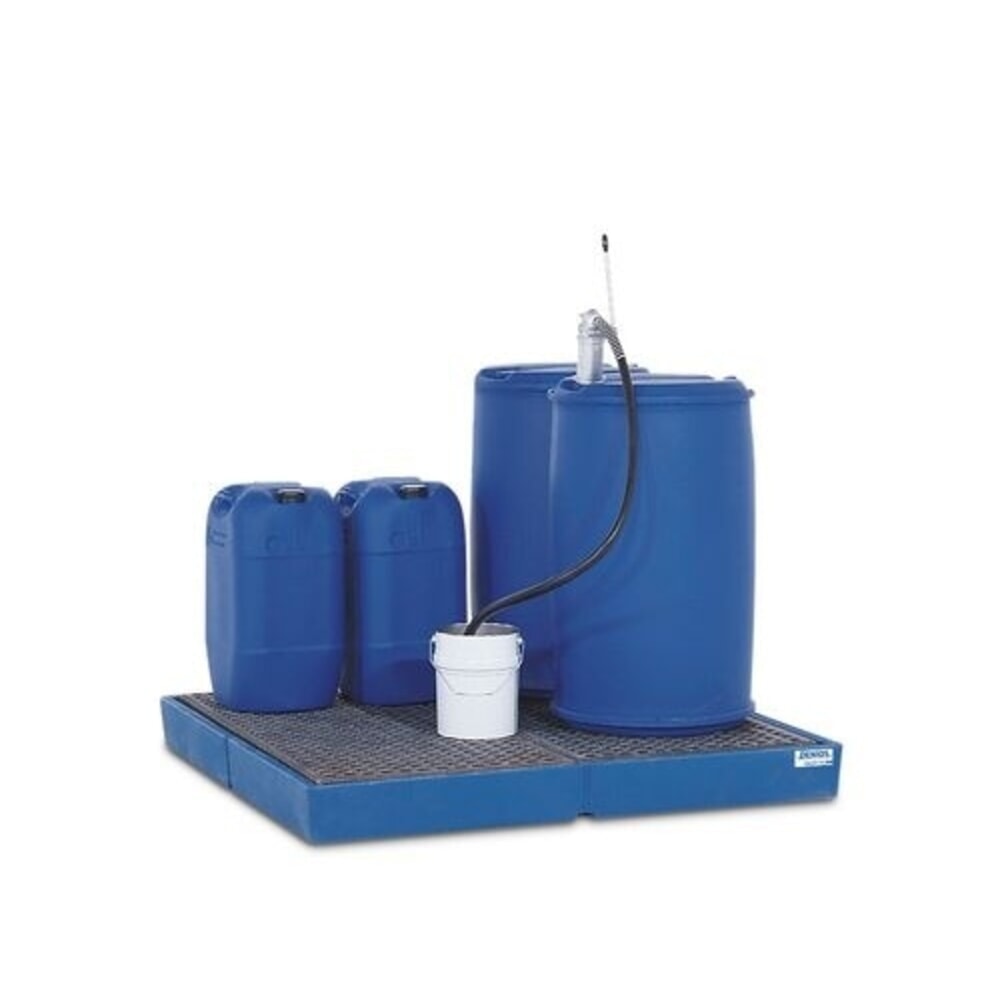 Produktabbildung Nr. 1: Denios Boden-Auffangwanne classic-line aus PE Einzelelement, mit PE-Gitterrost, HxBxT 150 x 1500 x 1500 mm