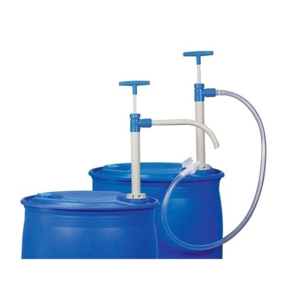 Produktabbildung: Denios Fasspumpe P 8 aus Polypropylen (PP), mit Auslaufbogen, 800 mm Tauchtiefe