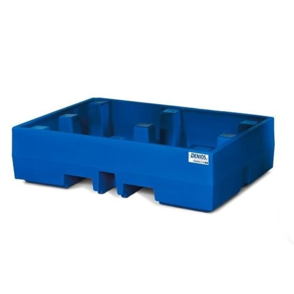 Produktabbildung Nr. 1: Denios Auffangwanne classic-line aus PE für 2 Fässer, ohne Gitterrost, Auffangvolumen 270 l, HxBxT 350 x 900 x 1300 mm