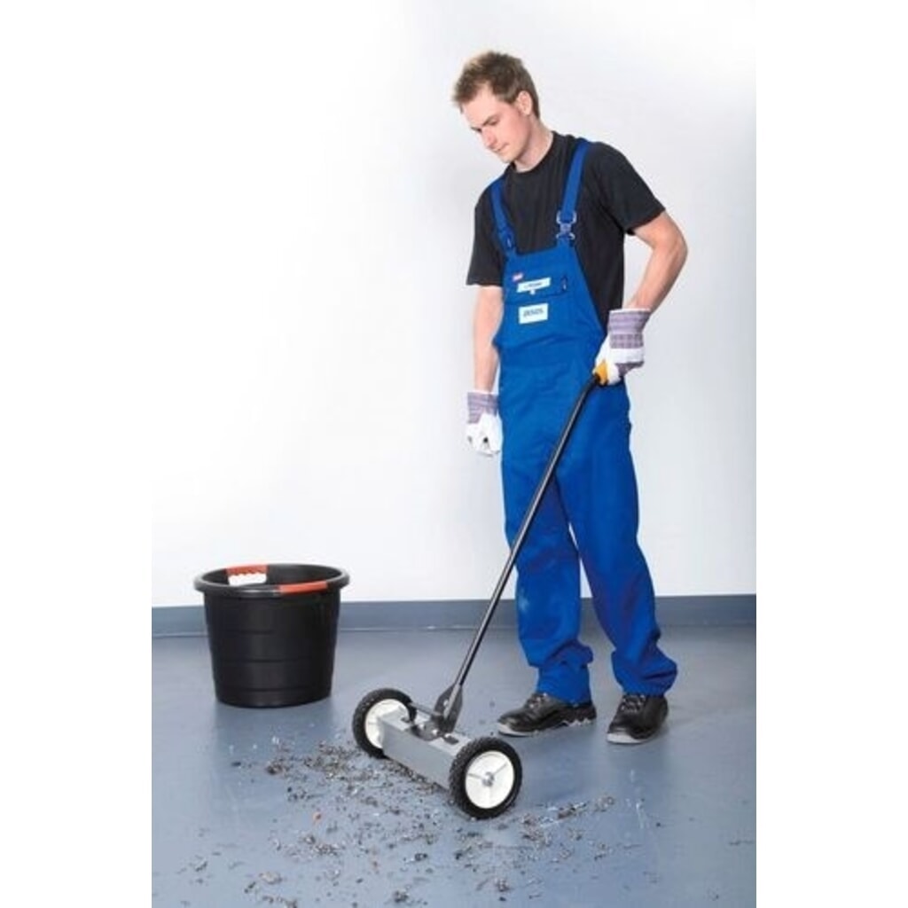 Denios Magnetbesen, Teleskopstiel, verstellbare Kehrhöhe, Kehrbreite 455 mm Produktabbildung: Denios Magnetbesen, Teleskopstiel, verstellbare Kehrhöhe, Kehrbreite 455 mm