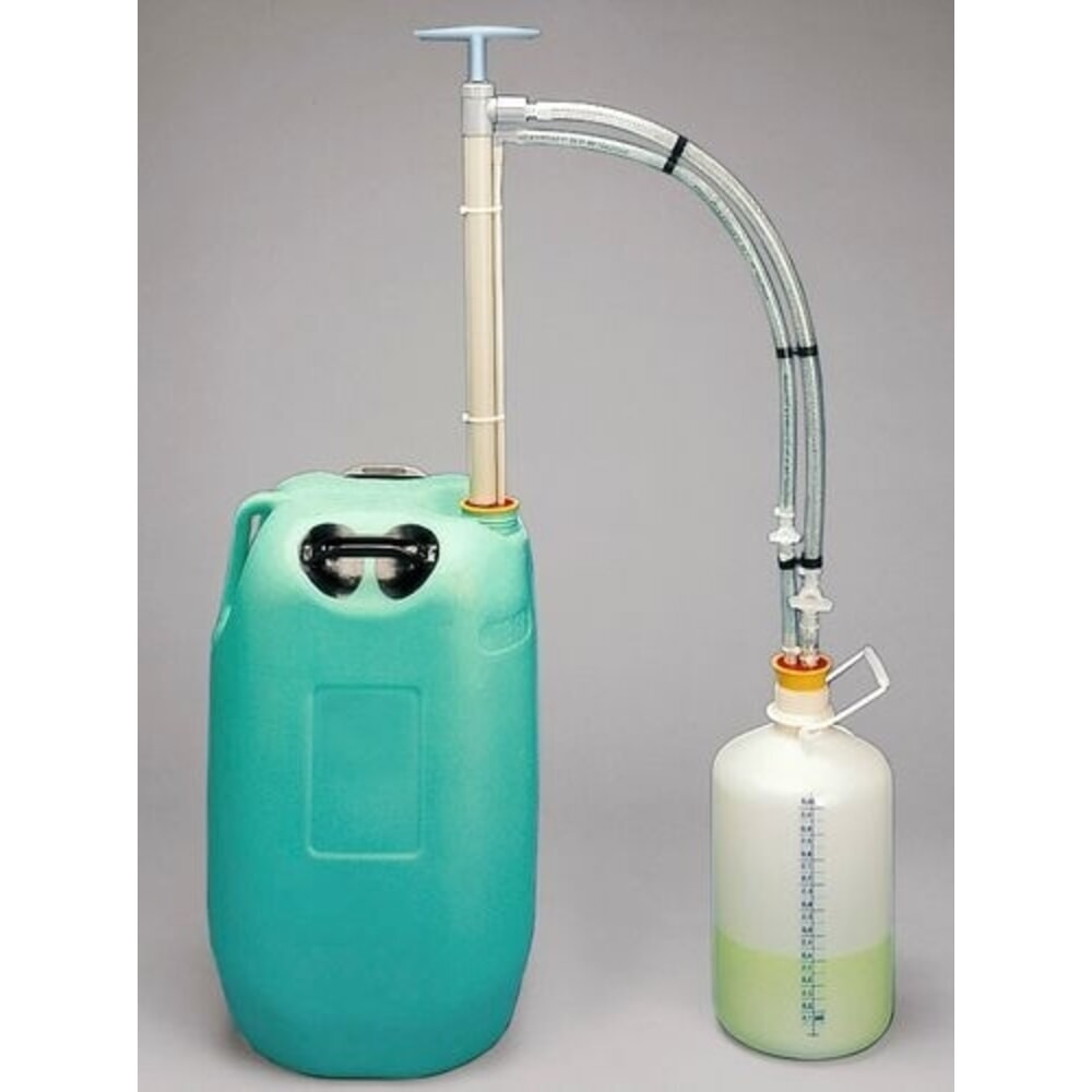Produktabbildung: Denios Fasspumpe aus Polypropylen, gasdicht, mit Universal-Adapter