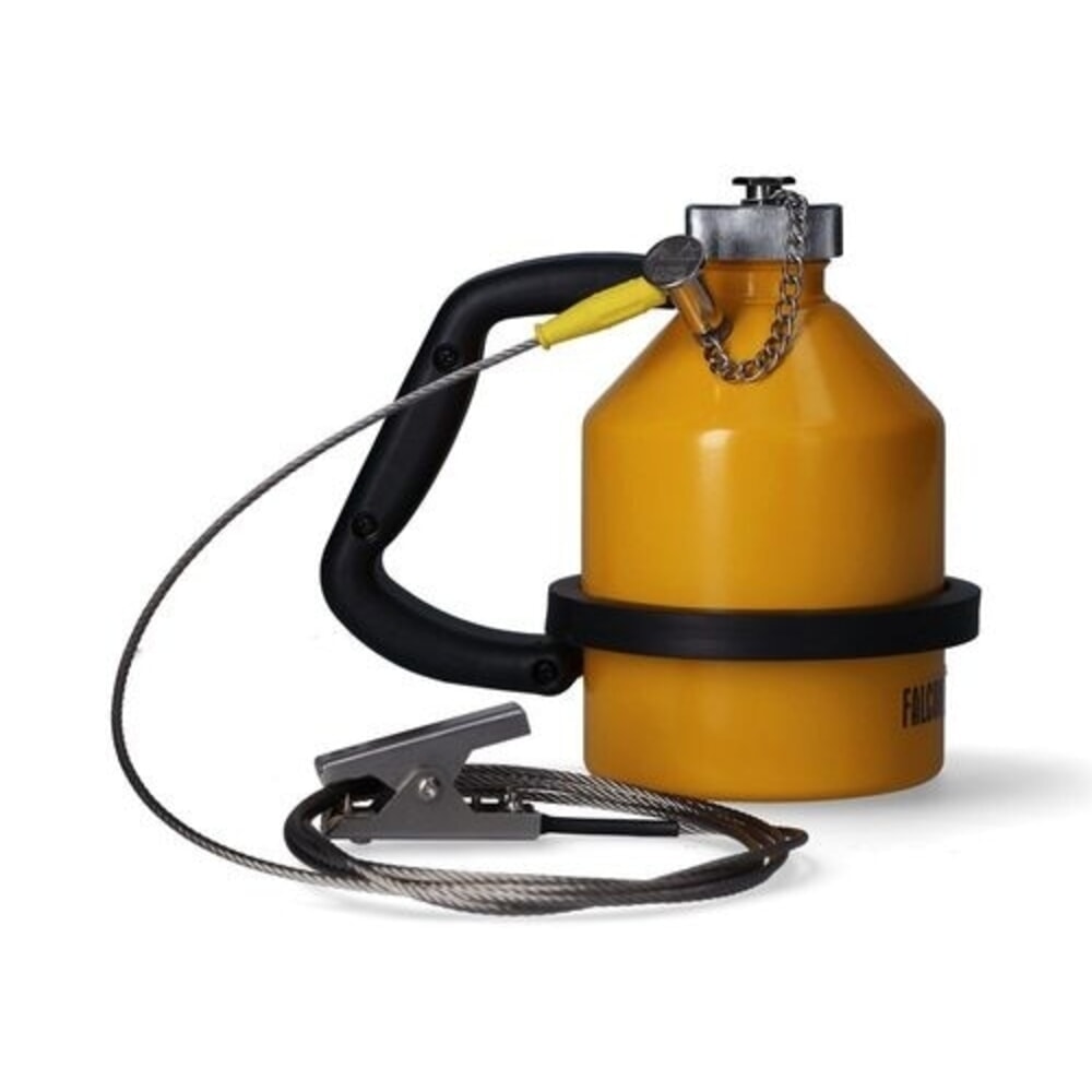 Produktabbildung: Denios Sicherheitskanne FALCON aus Stahl, Erdungsanschluss, lackiert, Schraubkappe, 1 l