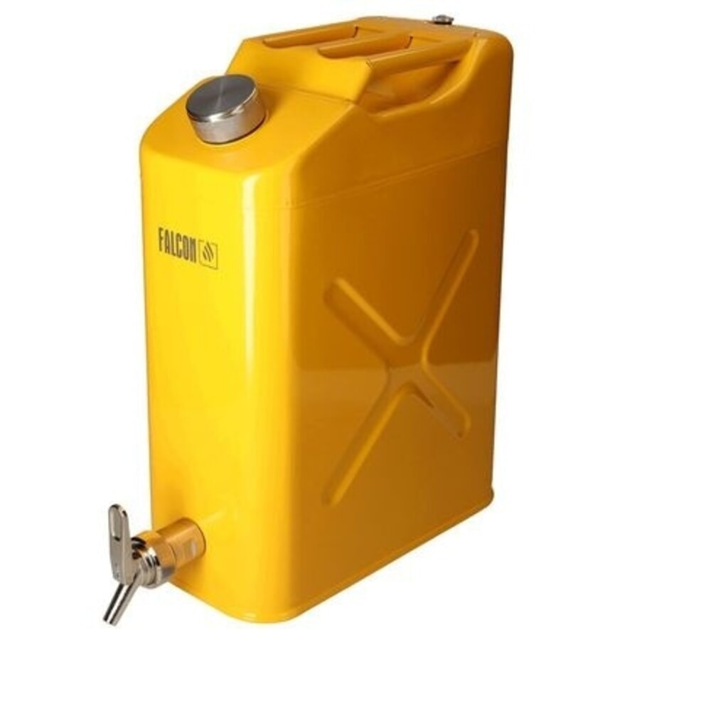 Produktabbildung: Denios Sicherheitskanister FALCON aus Stahl, lackiert, mit Feindosierhahn, EPDM, 20 l