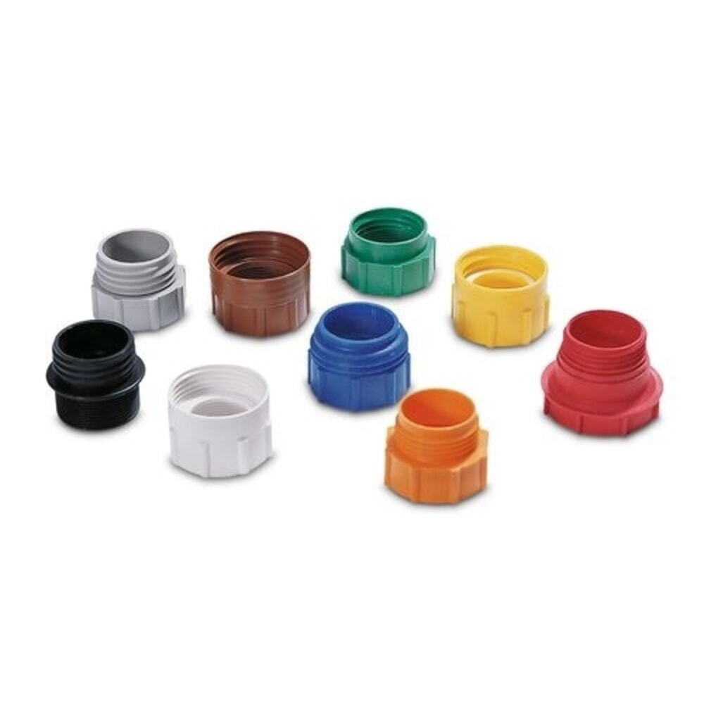 Produktabbildung Nr. 2: Denios Gewindeadapter von 2 Zoll fein (l) auf 2 Zoll Mauser grob (A), blau