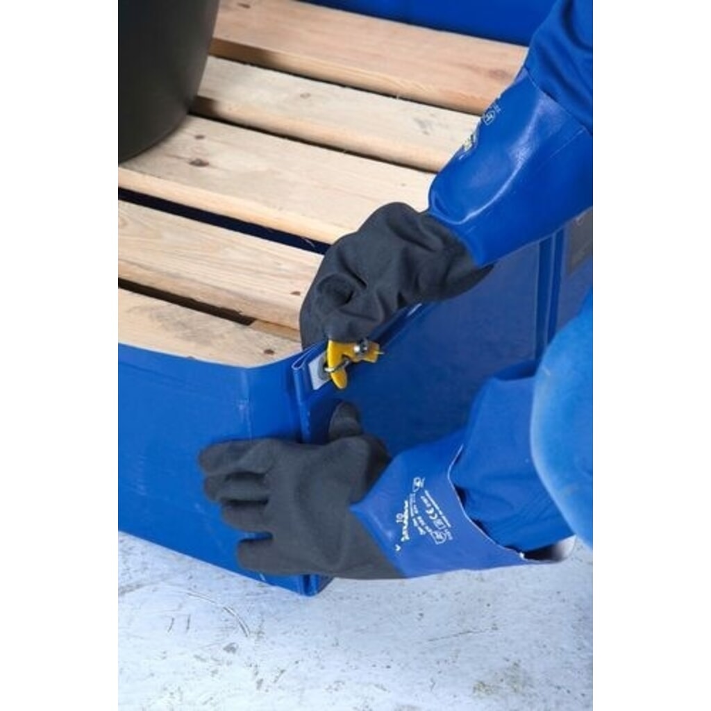 Denios Faltbare Mehrweg-Auffangwanne aus Kunststoff, Auffangvolumen 25 l, HxBxT 125 x 350 x 700 mm Produktabbildung Nr. 2: Denios Faltbare Mehrweg-Auffangwanne aus Kunststoff, Auffangvolumen 25 l, HxBxT 125 x 350 x 700 mm