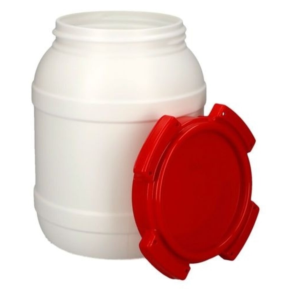 Produktabbildung Nr. 3: Denios Weithals-Fass aus Polyethylen (PE), weiß-rot WH 6, 6,4 l Volumen