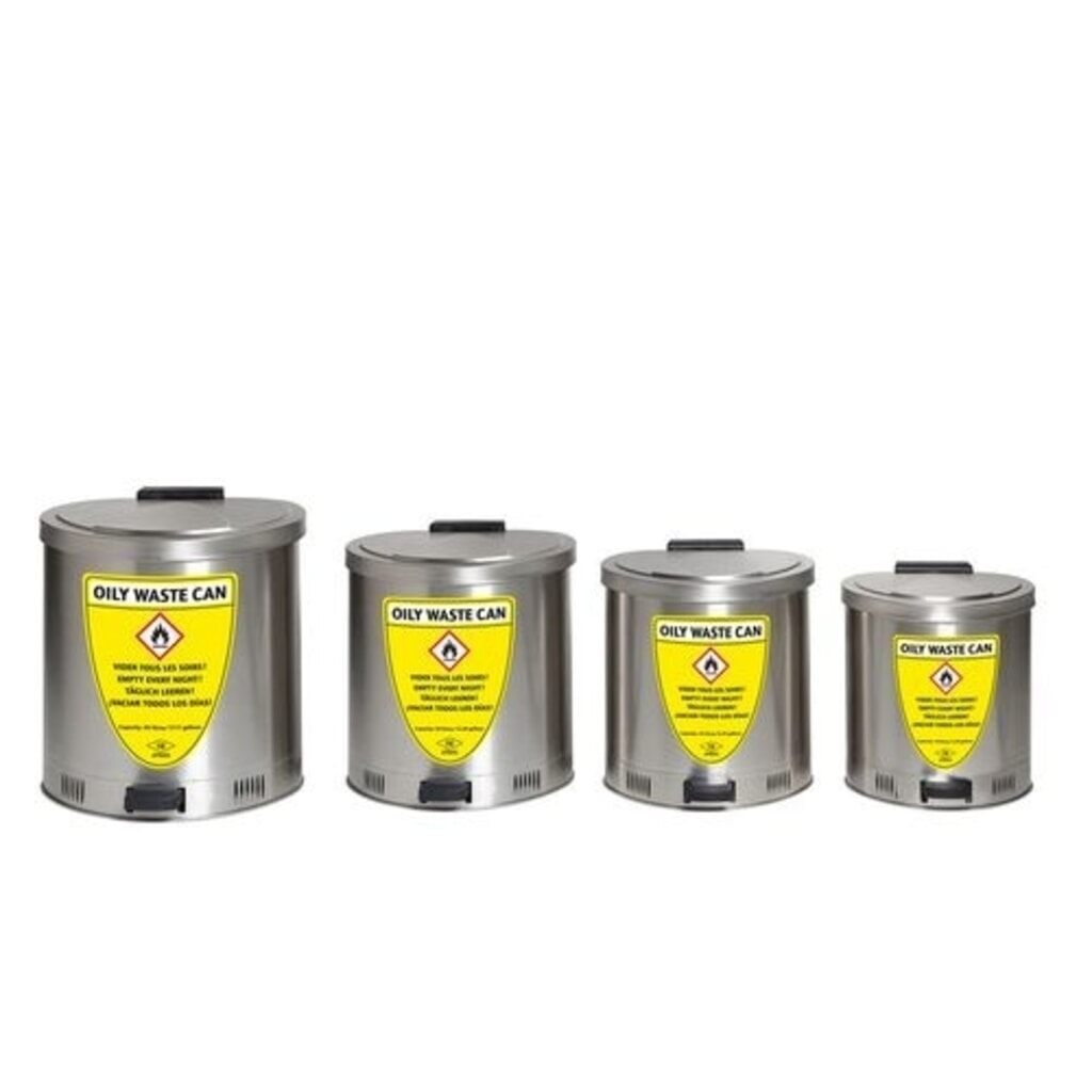 Produktabbildung Nr. 3: Denios Sicherheitsabfallbehälter, aus Edelstahl, mit Deckeldämpfung, 20 l Volumen
