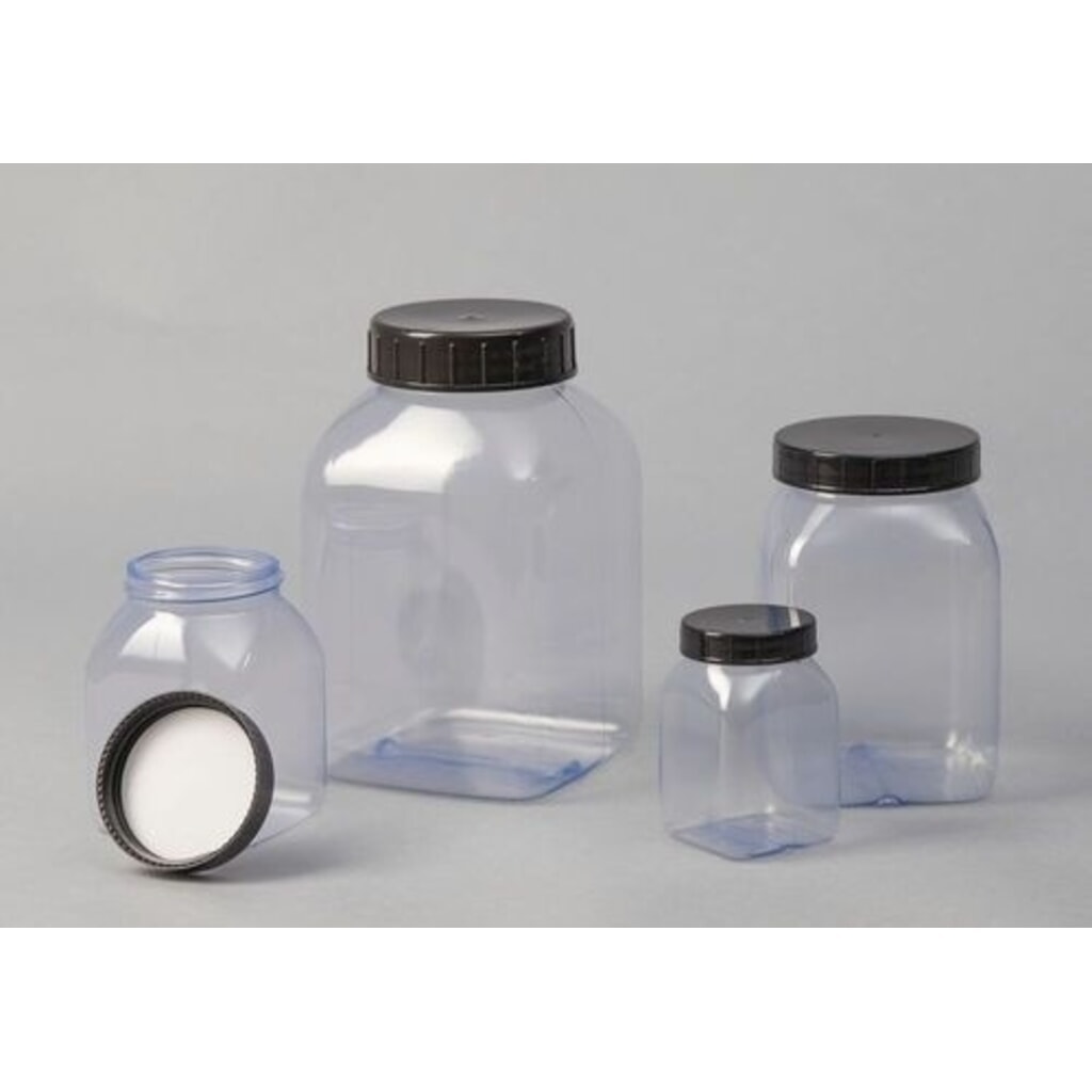 Denios Weithalsflaschen aus PVC, eckig, natur-transparent, 2000 ml, 6 Stück Produktabbildung Nr. 4: Denios Weithalsflaschen aus PVC, eckig, natur-transparent, 2000 ml, 6 Stück