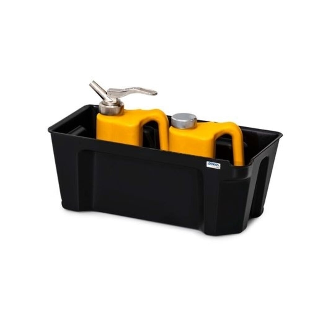 Produktabbildung Nr. 3: Denios Kleingebinde-Auffangwanne base-line aus PE, Höhe 160 mm, mit Ablauf, ohne Gitterrost, Auffangvolumen 5 l