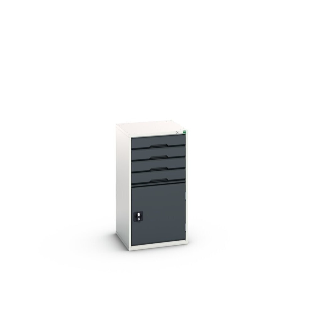 Produktabbildung Nr. 3: bott verso Schubladenschrank mit Flügeltür, mit 4 Schubladen und Fachboden, BxTxH: 525 x 550 x 1000 mm