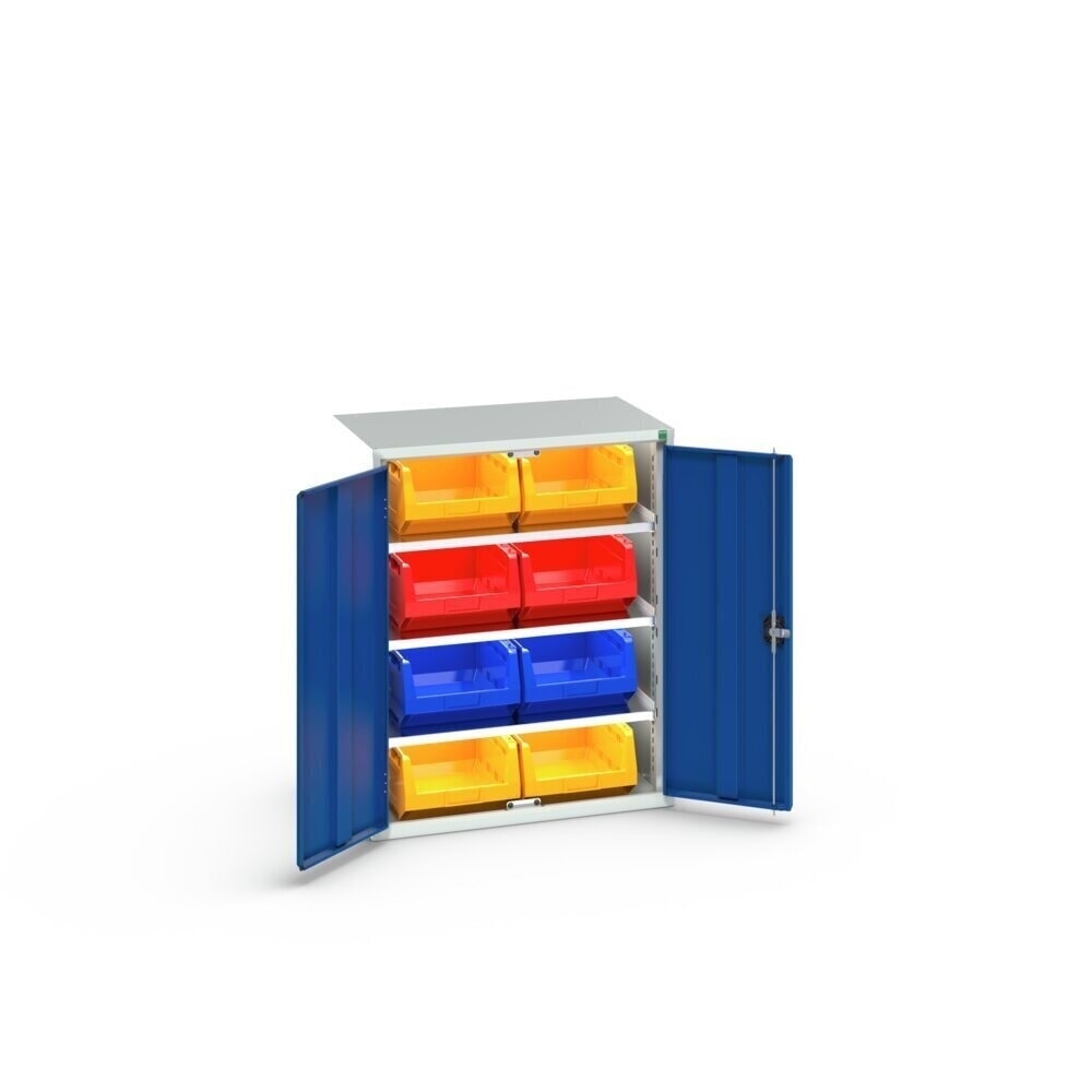 Produktabbildung Nr. 3: bott verso Magazinschrank, mit 3 Fachböden und 8 Sichtlagerkästen, BxTxH: 800 x 550 x 1000 mm