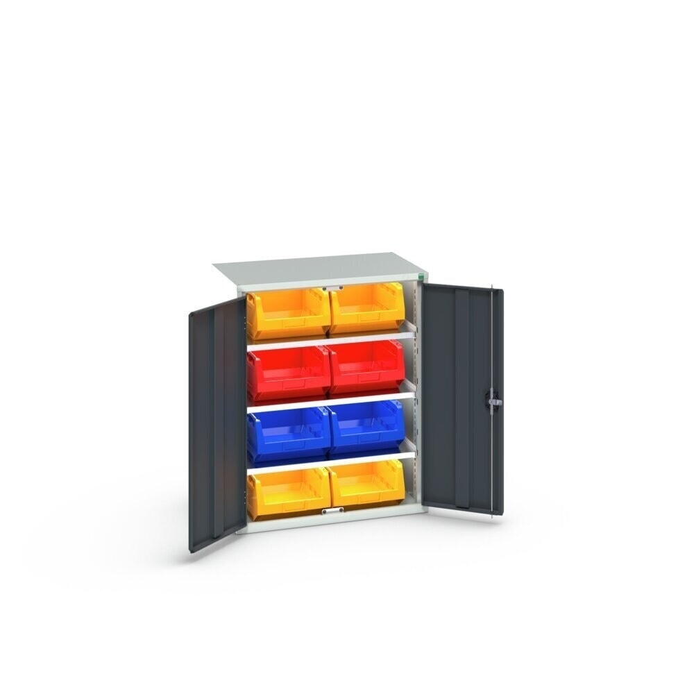 Produktabbildung Nr. 3: bott verso Magazinschrank, mit 3 Fachböden und 8 Sichtlagerkästen, BxTxH: 800 x 550 x 1000 mm