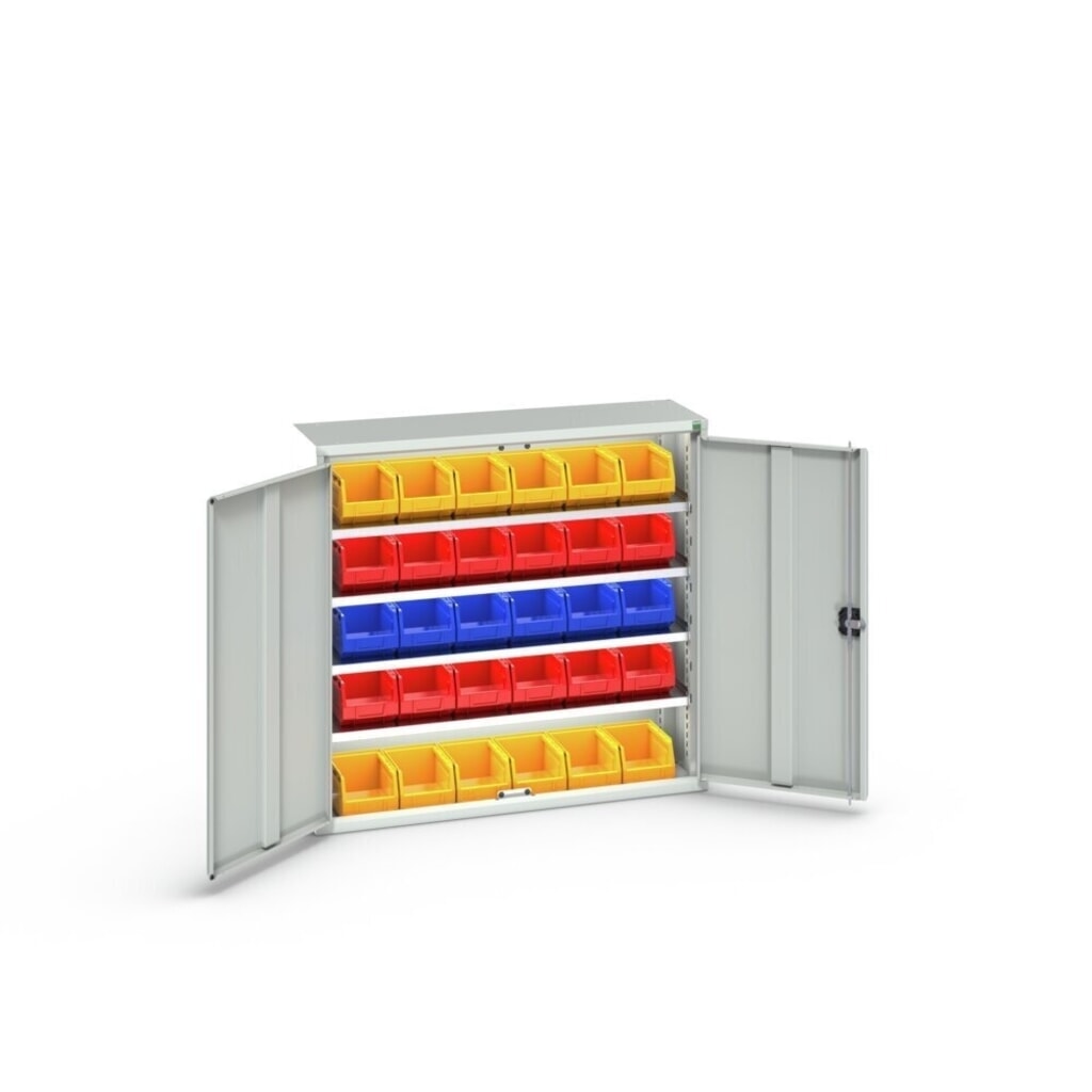bott verso Magazinschrank, mit 4 Fachböden und 30 Sichtlagerkästen, BxTxH: 1050 x 350 x 1000 mm Produktabbildung Nr. 3: bott verso Magazinschrank, mit 4 Fachböden und 30 Sichtlagerkästen, BxTxH: 1050 x 350 x 1000 mm
