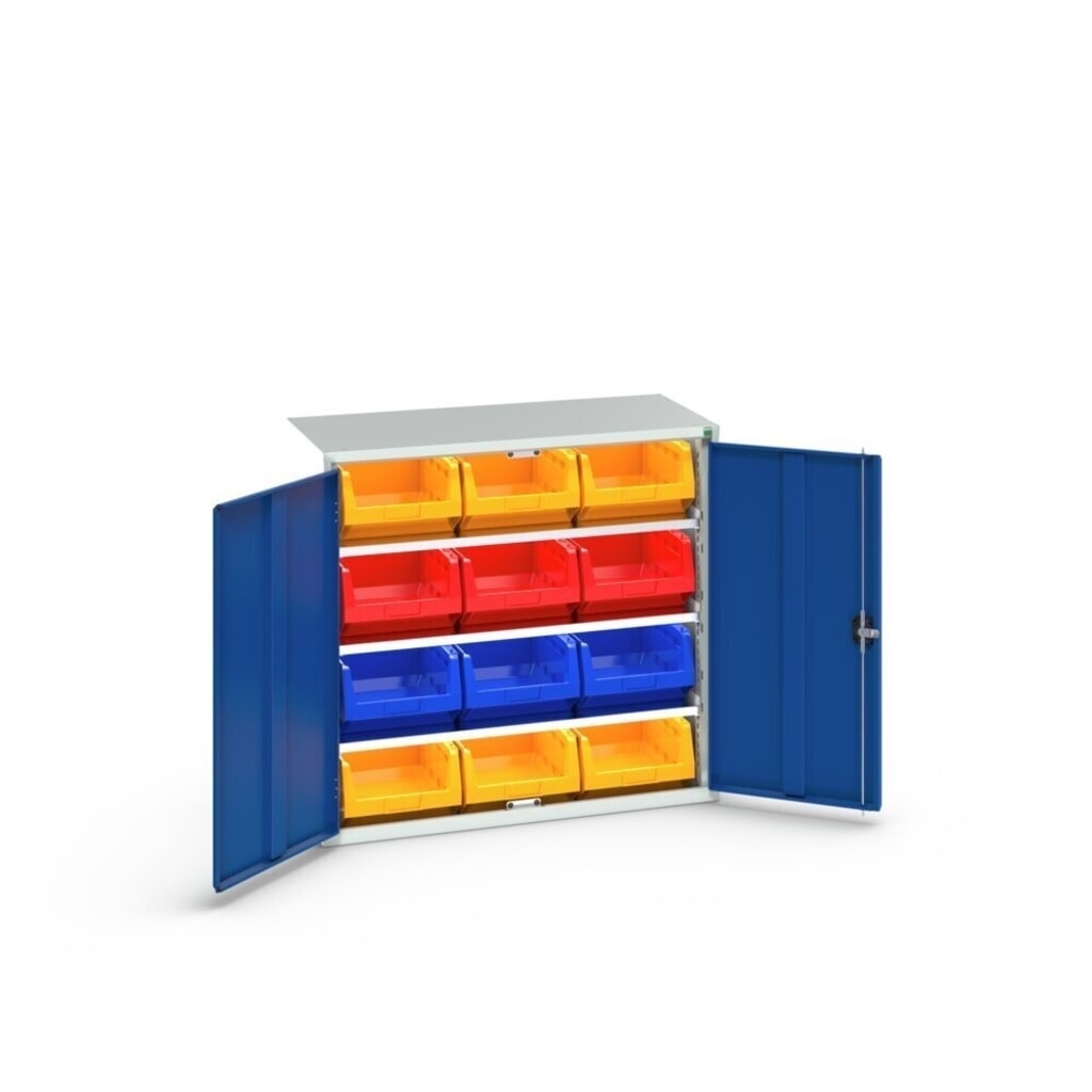 bott verso Magazinschrank, mit 3 Fachböden und 12 Sichtlagerkästen, BxTxH: 1050 x 550 x 1000 mm Produktabbildung Nr. 3: bott verso Magazinschrank, mit 3 Fachböden und 12 Sichtlagerkästen, BxTxH: 1050 x 550 x 1000 mm