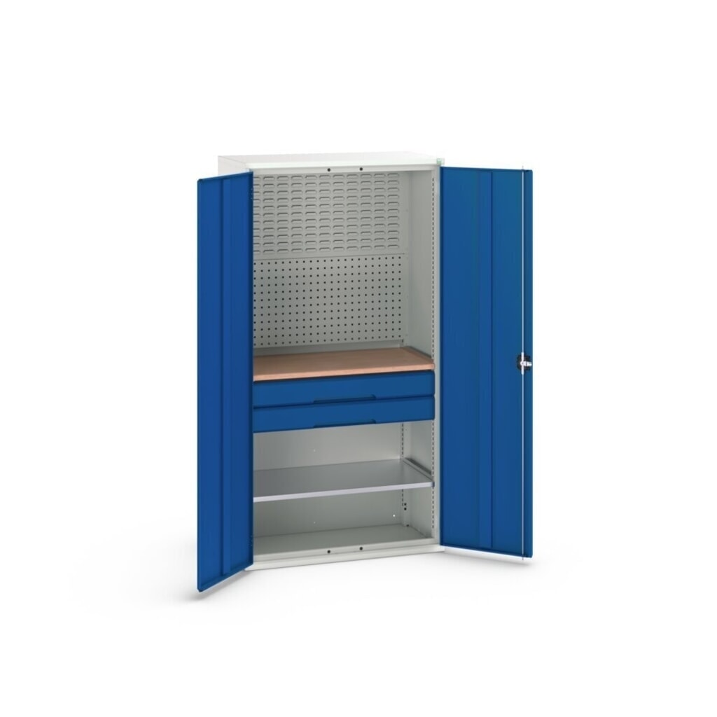 bott verso Flügeltürschrank mit 2 Schubladen, mit 2 Fachböden und Rückwand, BxTxH: 1050 x550 x 2000 mm Produktabbildung Nr. 3: bott verso Flügeltürschrank mit 2 Schubladen, mit 2 Fachböden und Rückwand, BxTxH: 1050 x550 x 2000 mm